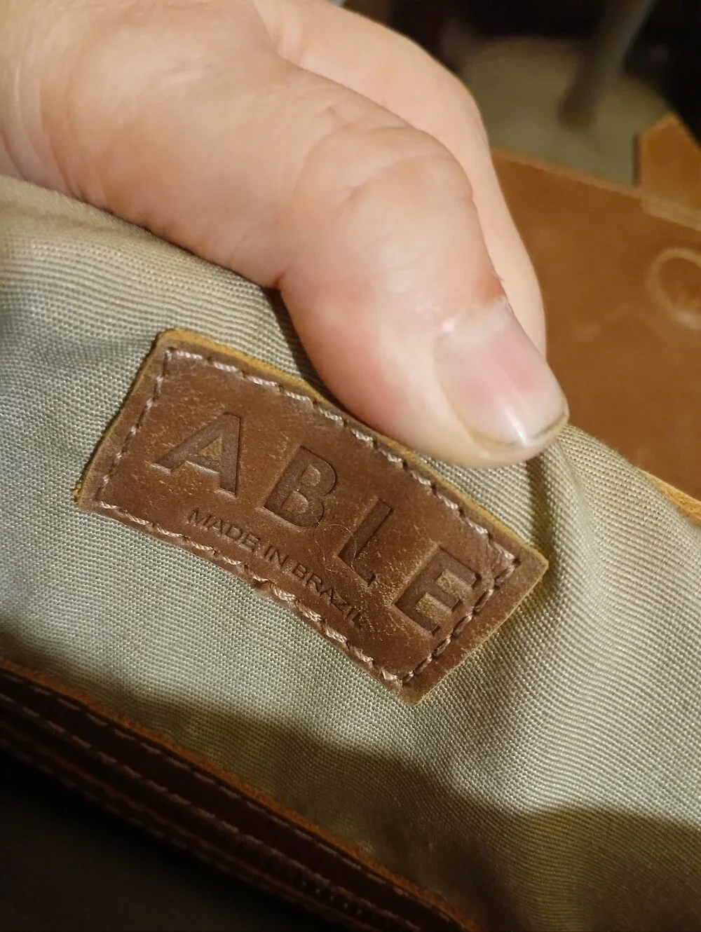 Able Leather Back Pack